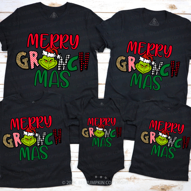 Merry Christmas Quote Family Matching T-Shirts 