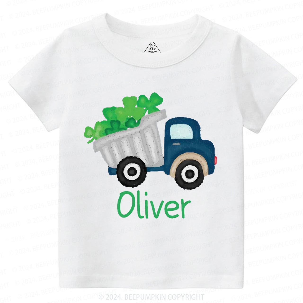 Personalized Shamrock Truck St.Patricks Day Toddler Tees
