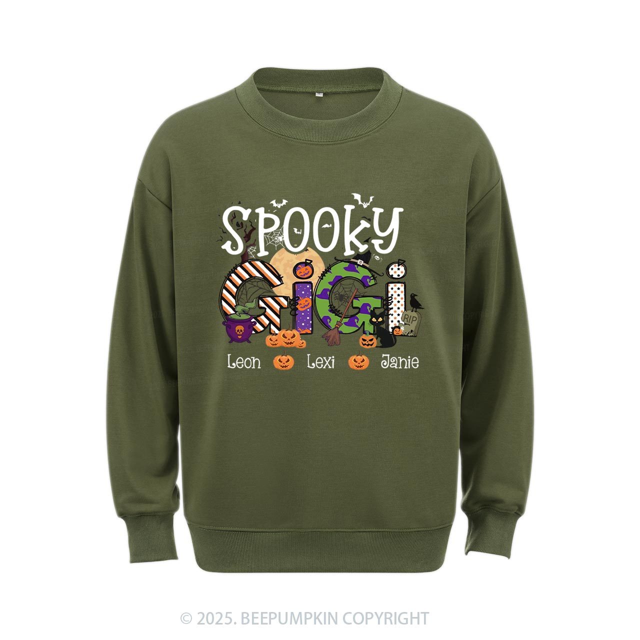 Personalized Spooky Gigi Sweatshirt Beepumpkin
