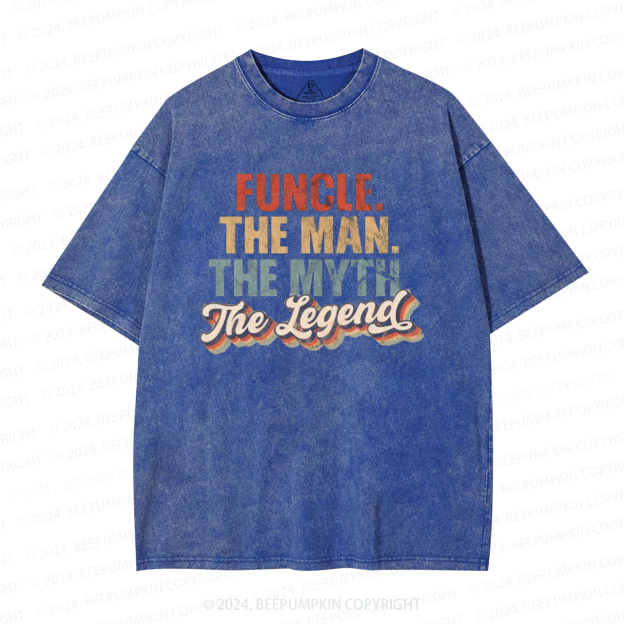 The Man The Myth The Legend Uncle Washed T-Shirts 