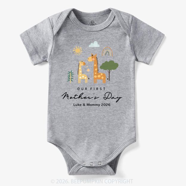 Personalized First Mother's Day Bodysuit Beepumpkin