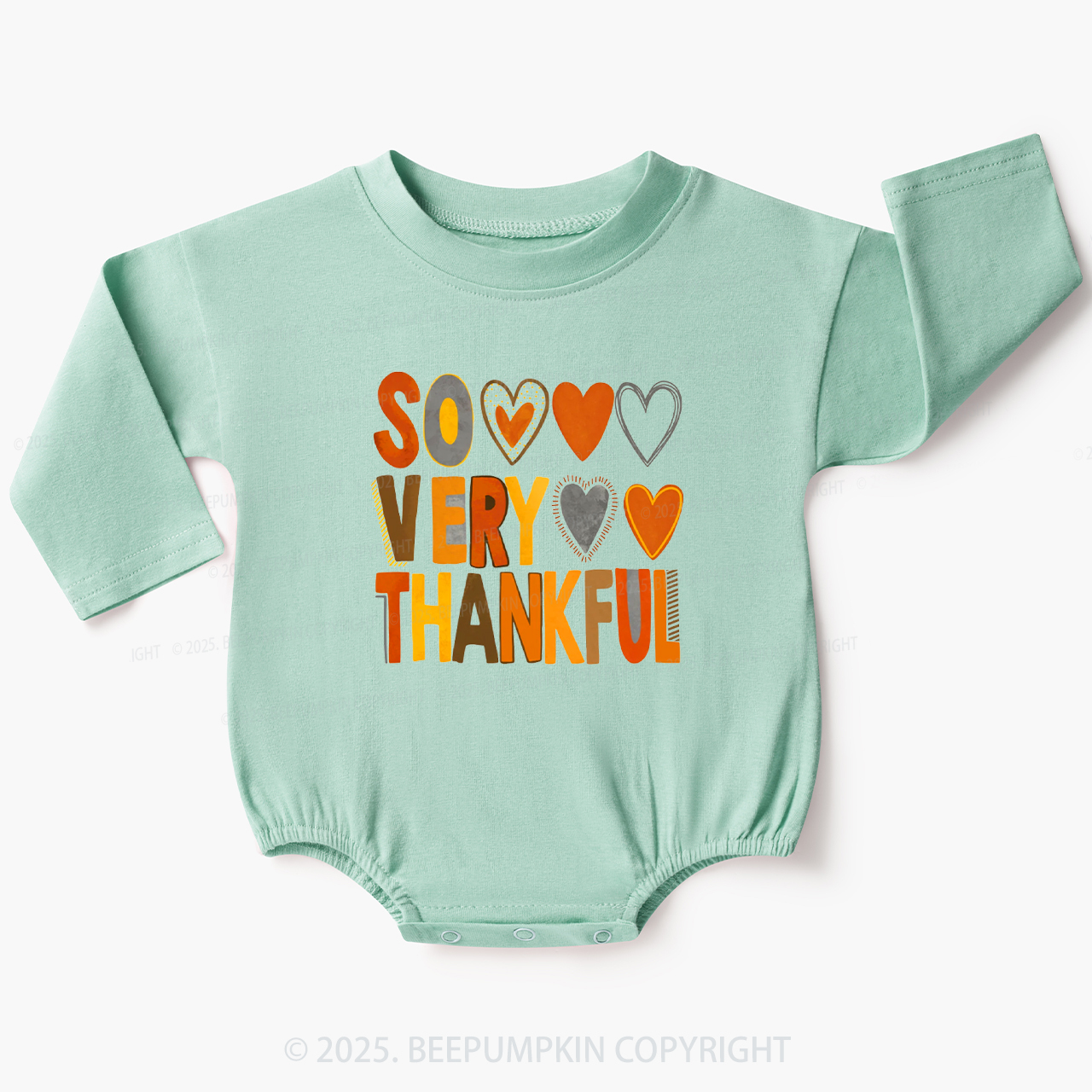 So Very Thankful Baby Bubble Romper Beepumpkin