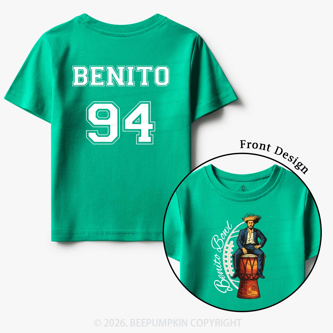 Personalized Benito Bowl Football Fan Toddler&Kid's Tees