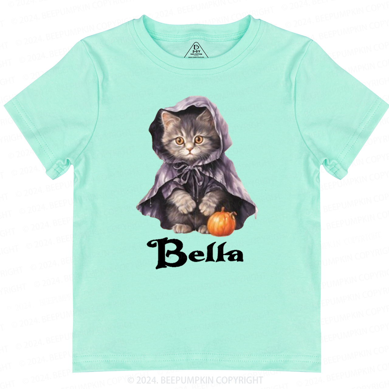 Personalized Halloween Cats Friends Toddler&Kids Tees 