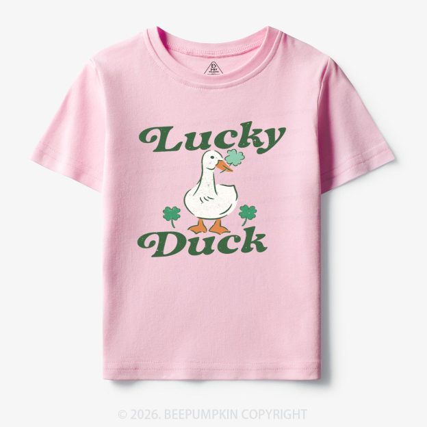 Lucky Duck St Patrick's Day Toddler&Kid's Tees Beepumpkin