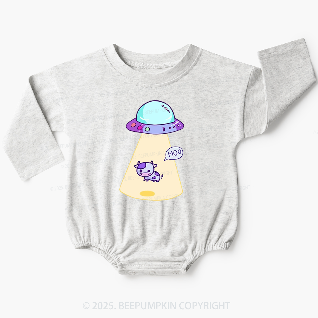 UFO Cow Baby Baby Bubble Romper Beepumpkin