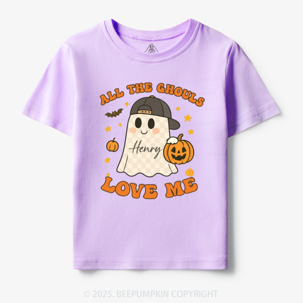 Personalized All The Ghouls Love Me Toddler&Kid's Tees Beepumpkin