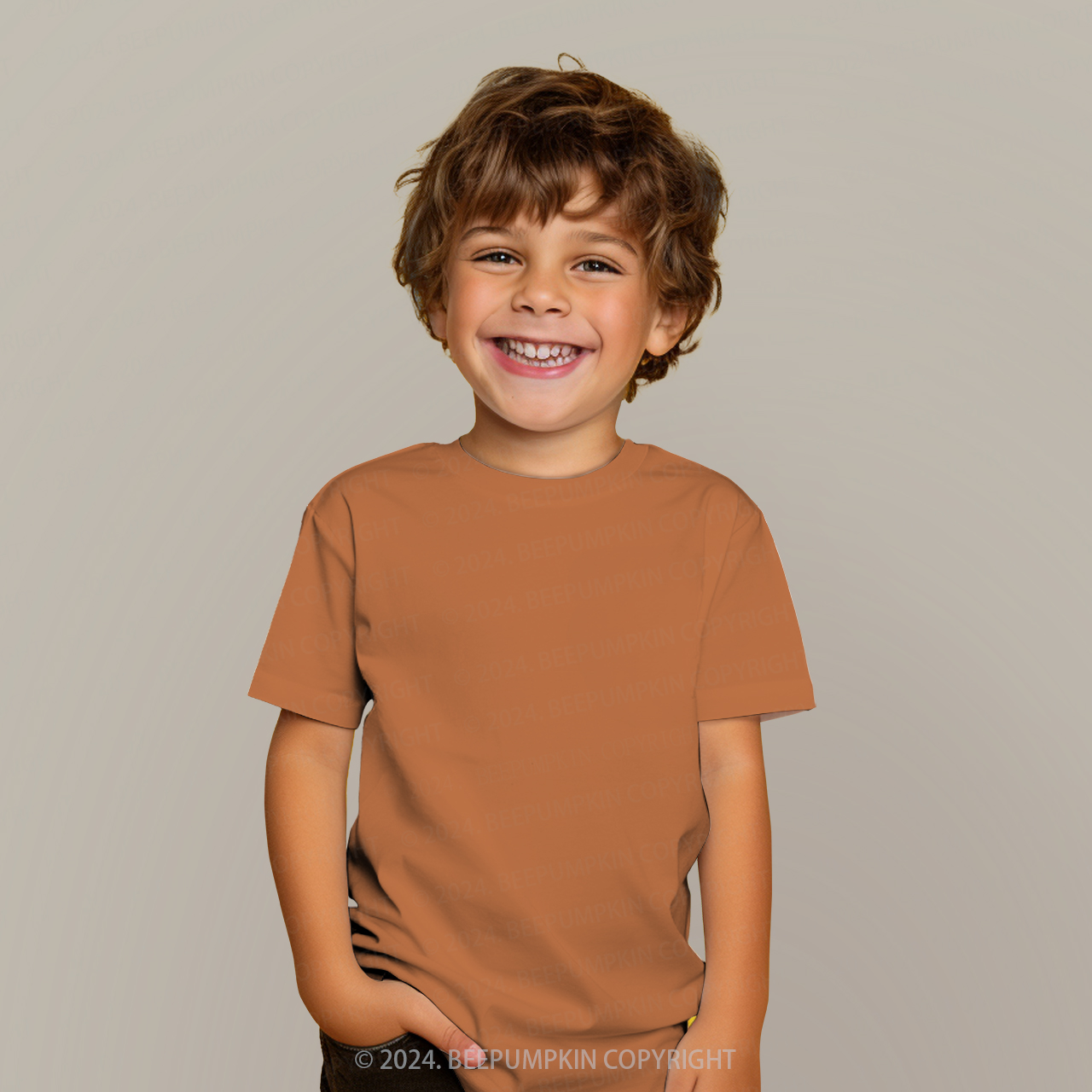 Peru Solid Color All Over Print Kids Tees