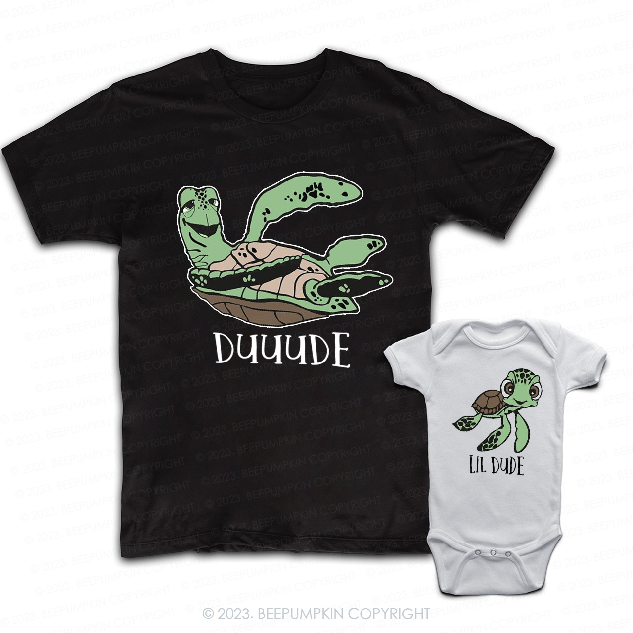 Dude Lil Dude Dad &amp; Me Matching T-Shirts