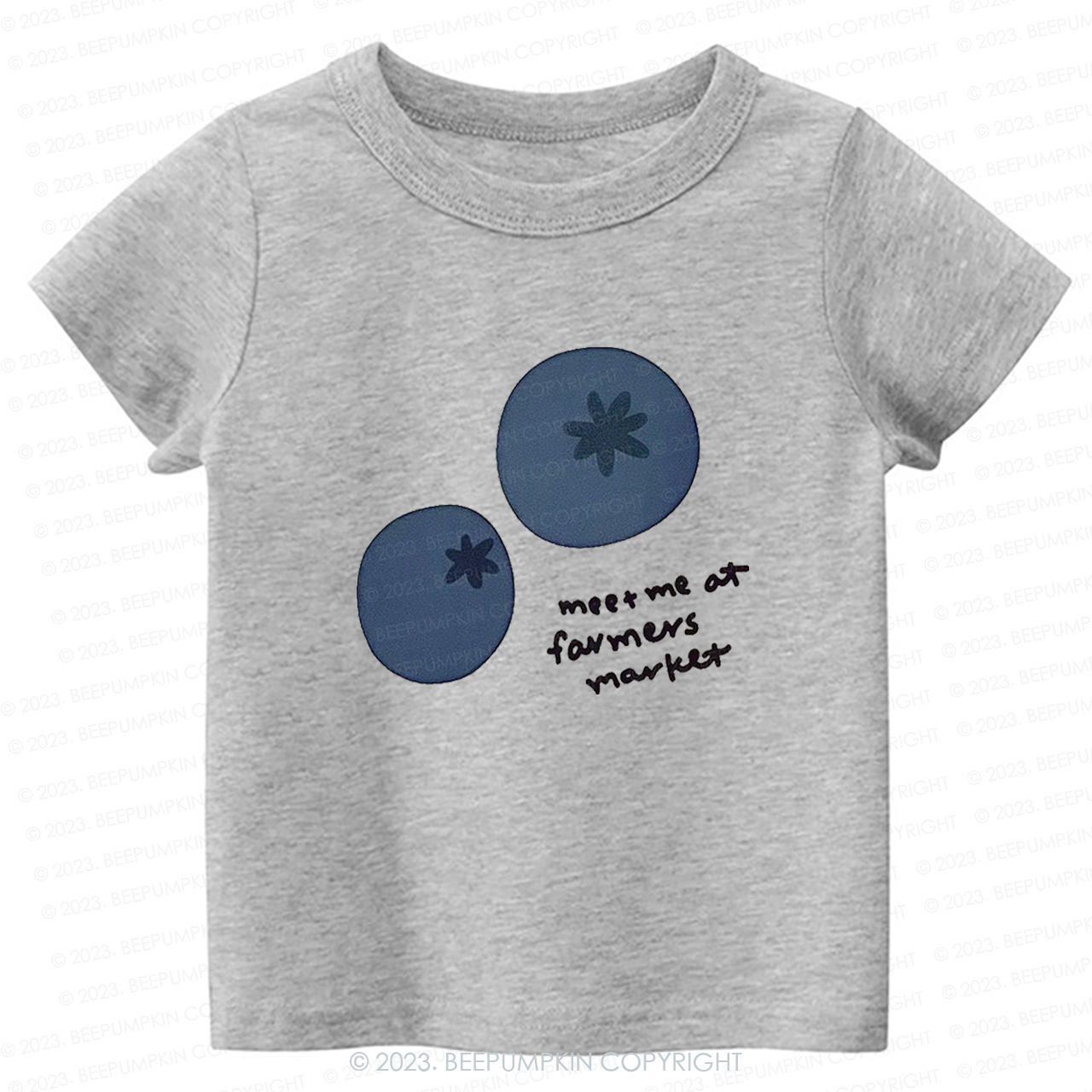 Blueberry Puff Farmers Market Fruit Kids Shirt