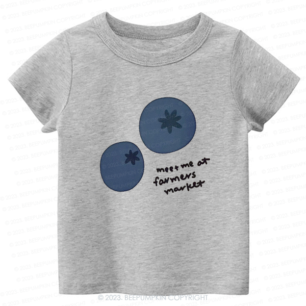 Blueberry Puff Farmers Market Fruit Kids Shirt