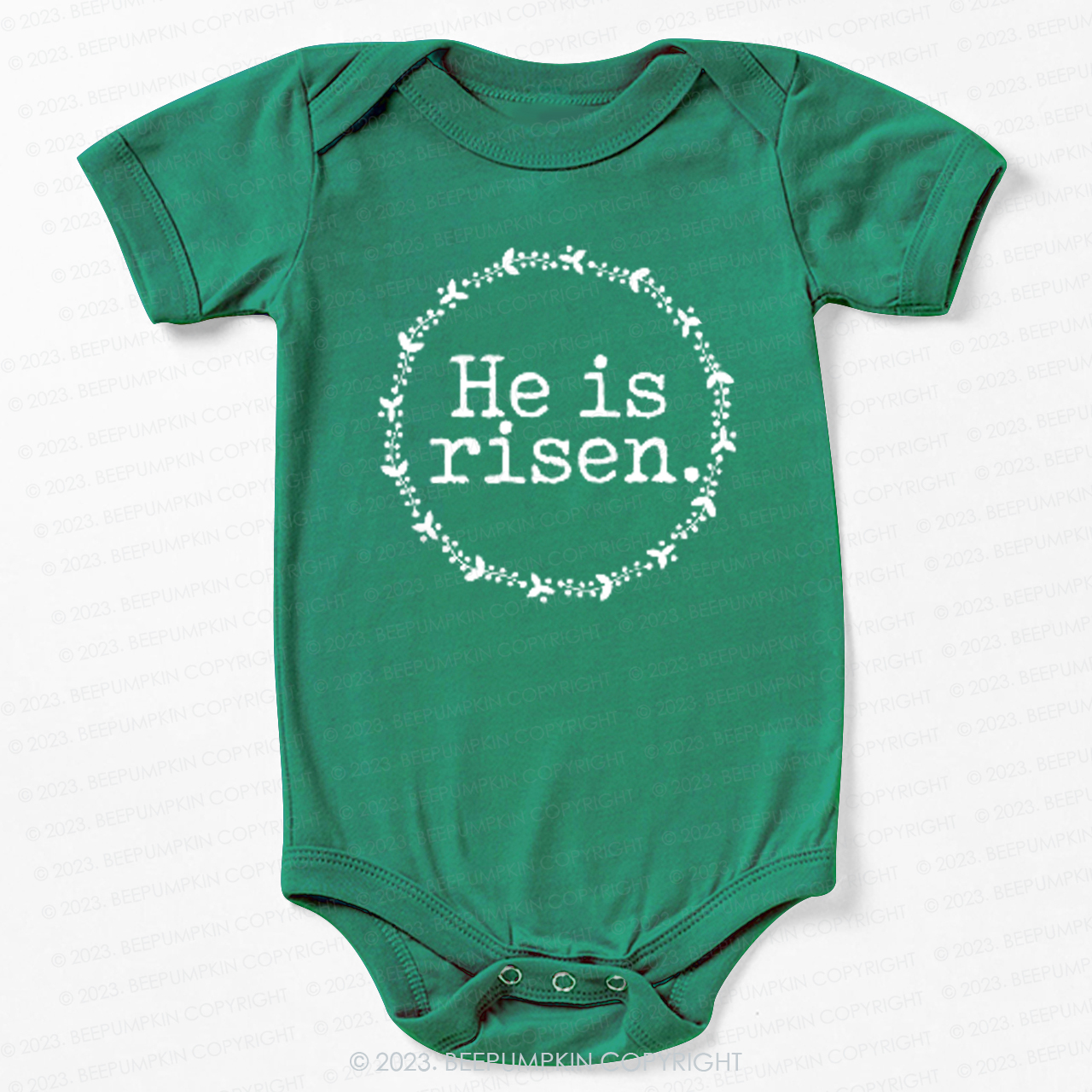He Is Risen Faith Based Easter Bodysuit For Baby