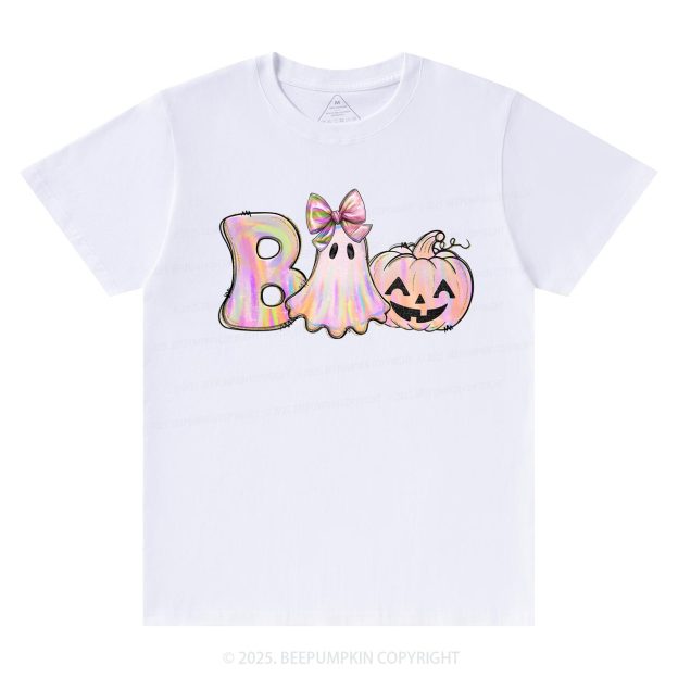 Halloween Iridescent Ghost Pumpkin T-Shirts Beepumpkin