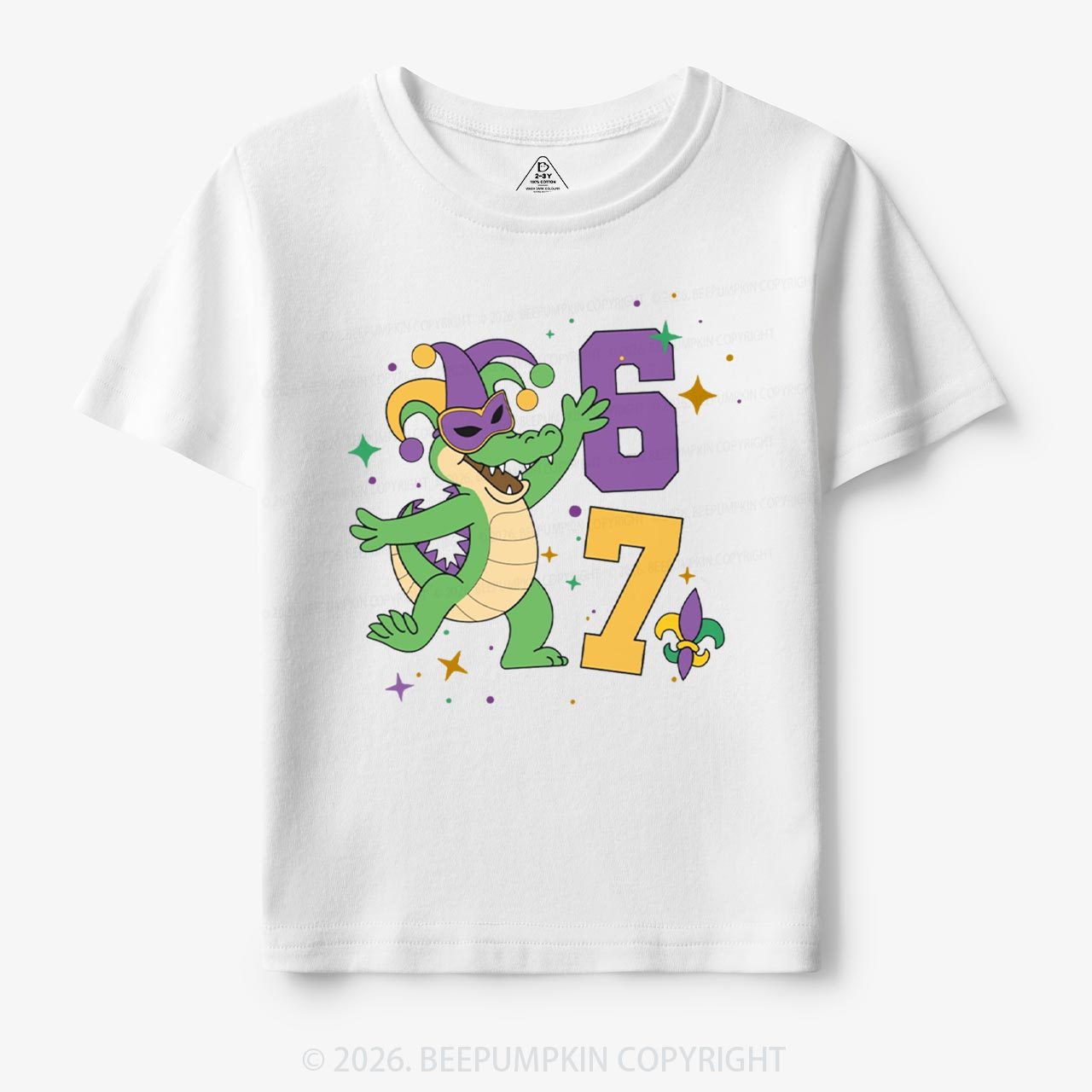 Mardi Gras Alligator 67 Toddler&Kid's Tees Beepumpkin