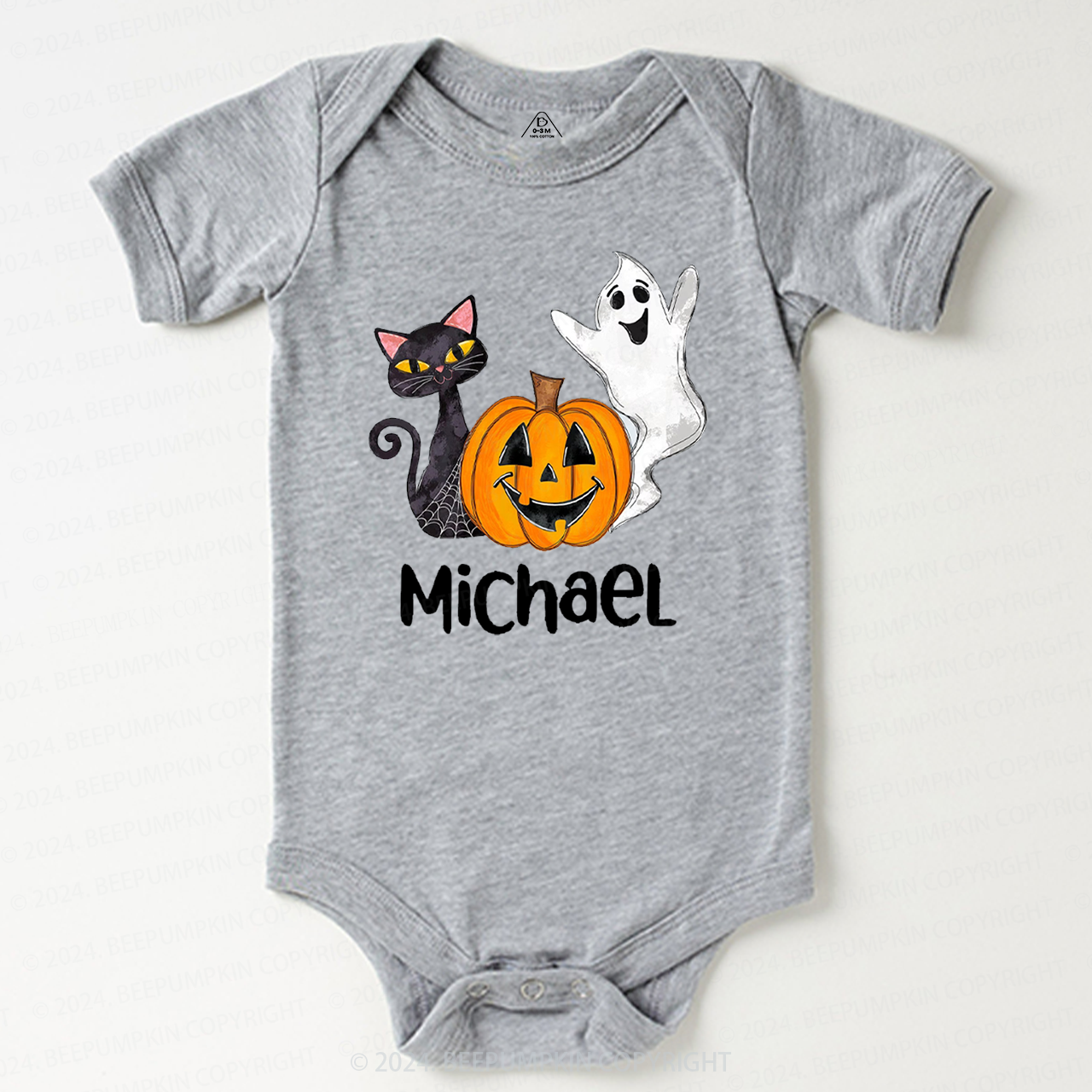 Personalized Halloween Cat Baby Bodysuits 