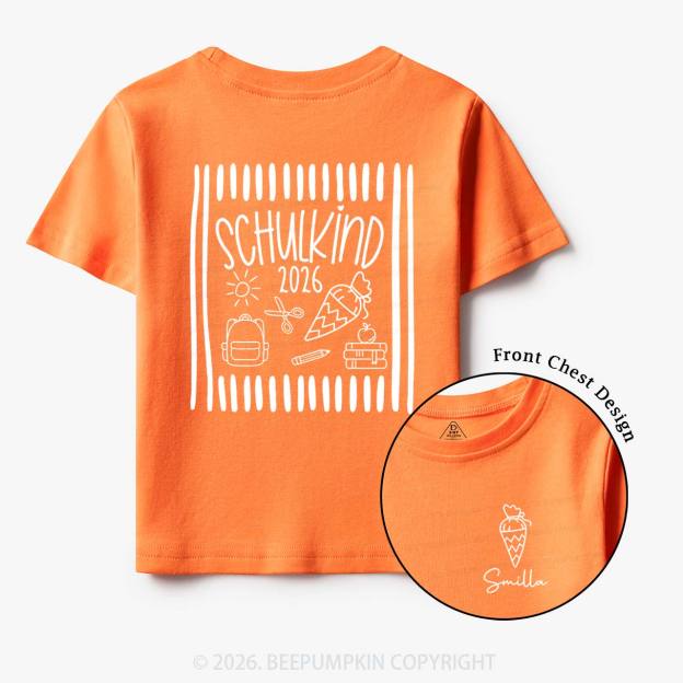 Personalized Name & Year Schoolchild Toddler&Kid's Tees