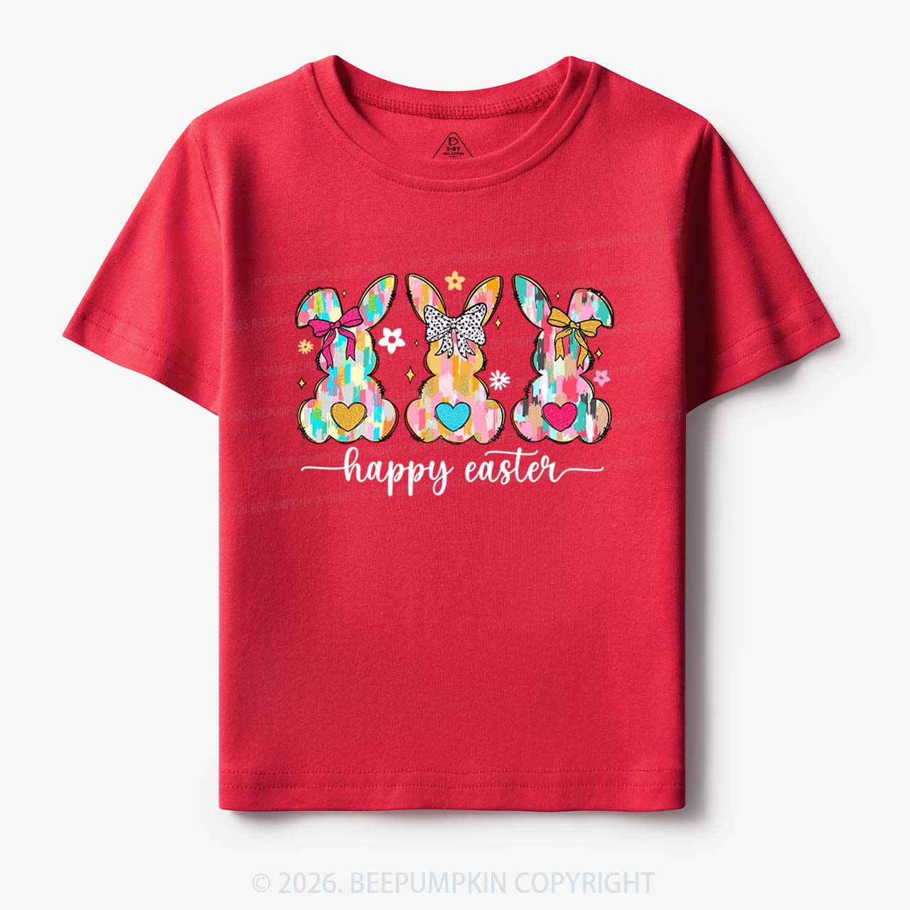 Pastel Brush Happy Easter Bunnie Toddler&Kid's Tees