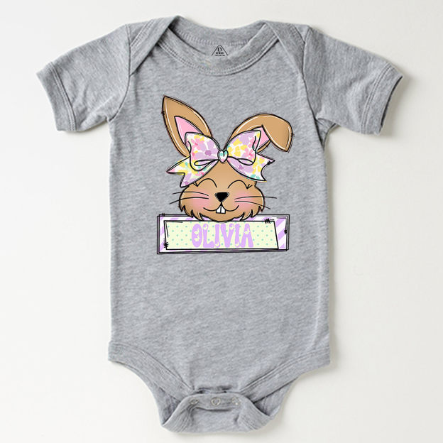 Personalized Bunny Name Bodysuit Beepumpkin