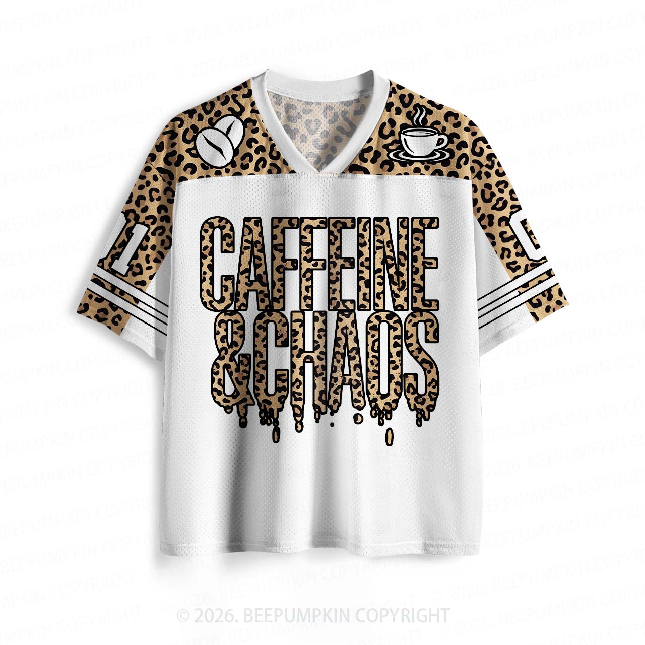 Caffeine And Chaos Funny Mesh Jersey For Family