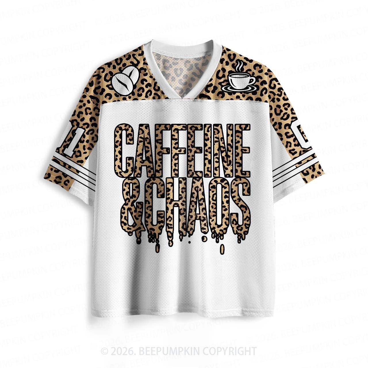 Caffeine And Chaos Funny Mesh Jersey For Family