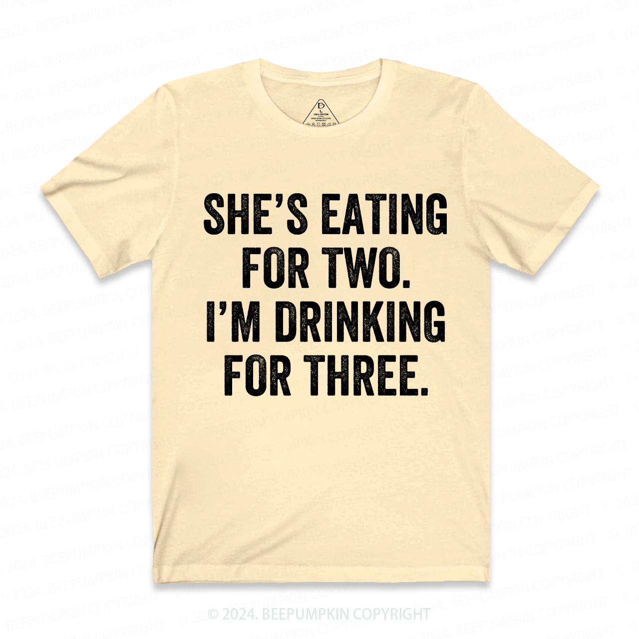 She's Eating for Two, I'm Drinking for Three Funny Dad T-Shirt
