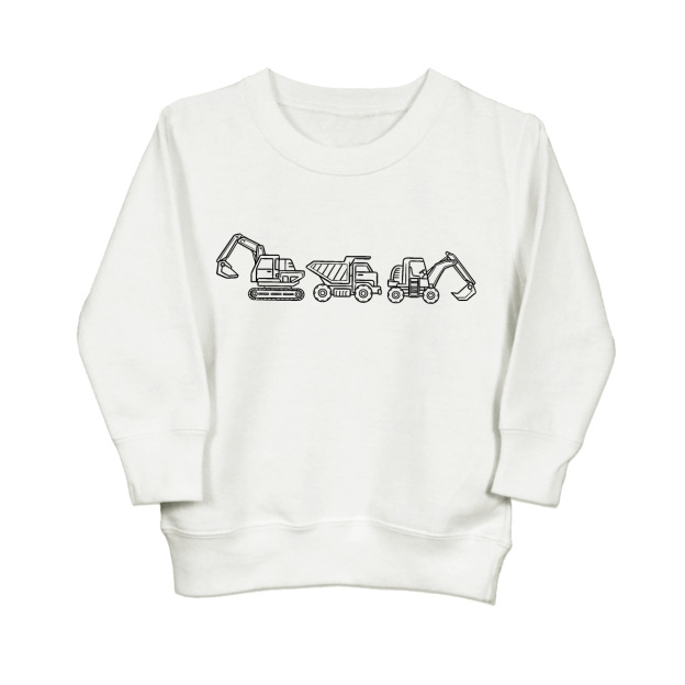 Construction Trucks Kids Sweatshirt