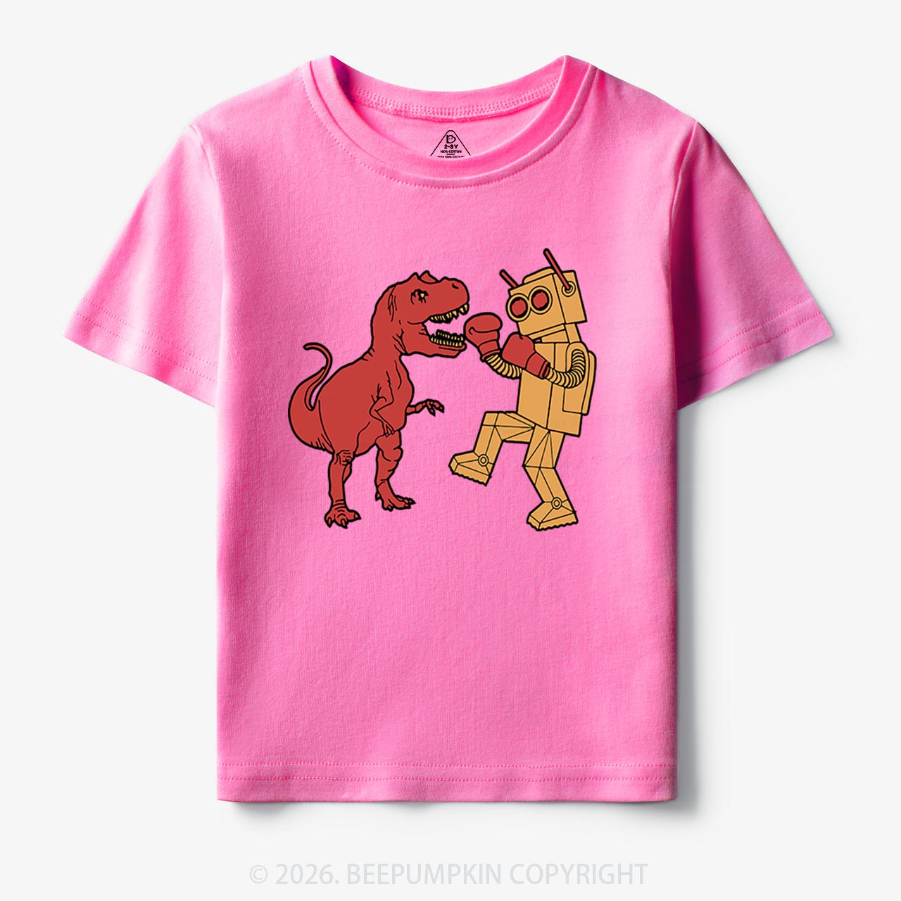 Kids Dinosaur Vs Robot Kids Shirt