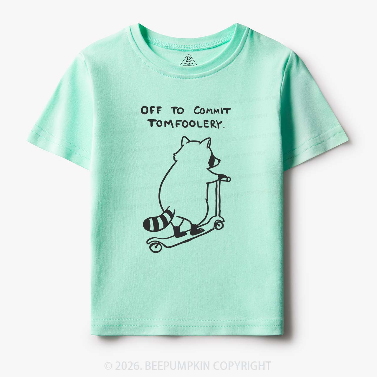 Off To Commit Tom Foolery Silly Raccoon Toddler&Kid's Tees