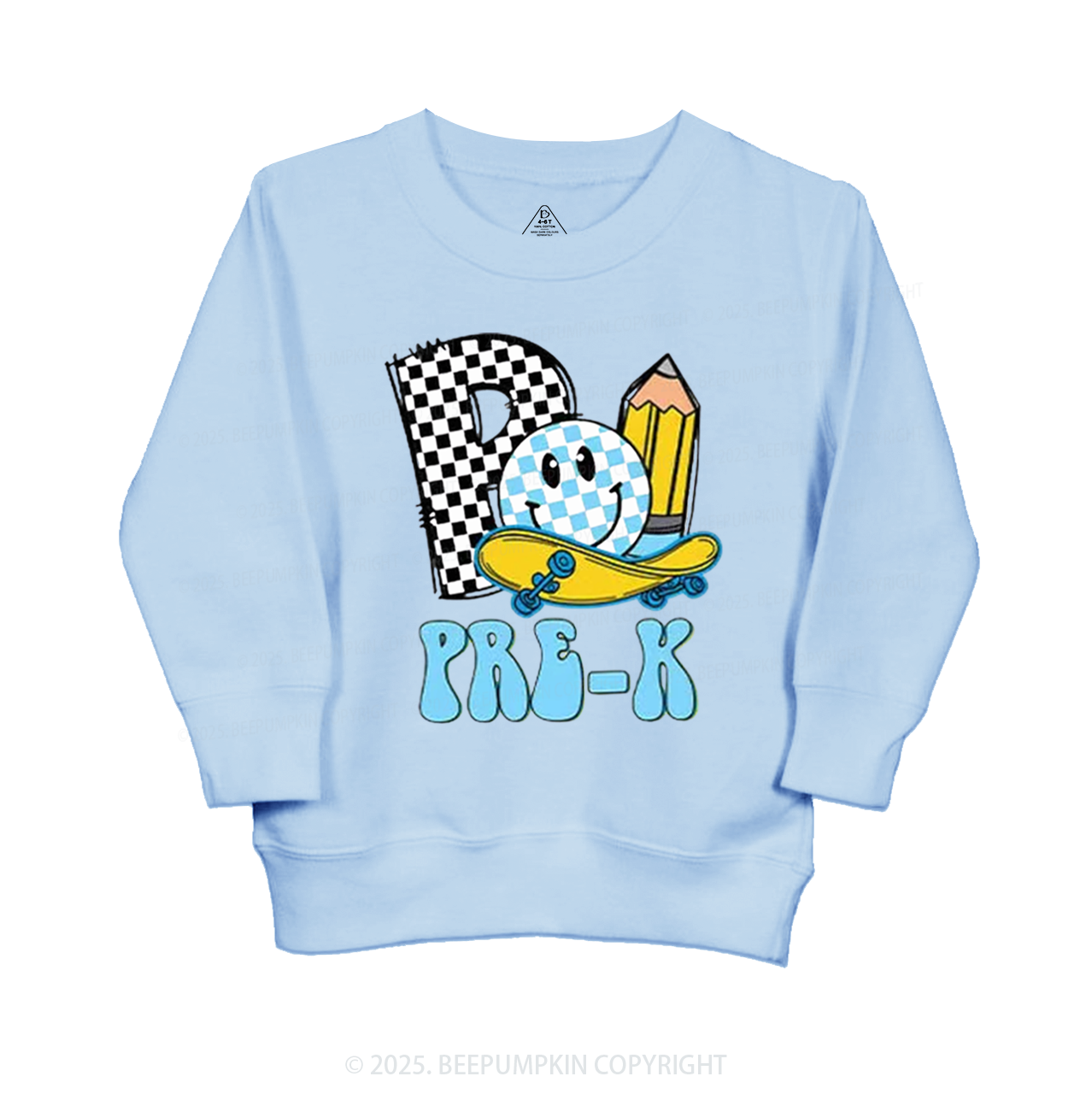 Personalized Pencil & Board Crew Kid's Sweatshirt