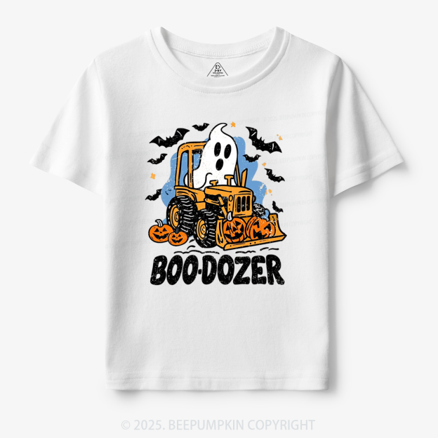 Halloween Ghost Boo-dozer Toddler&Kid's Tees Beepumpkin