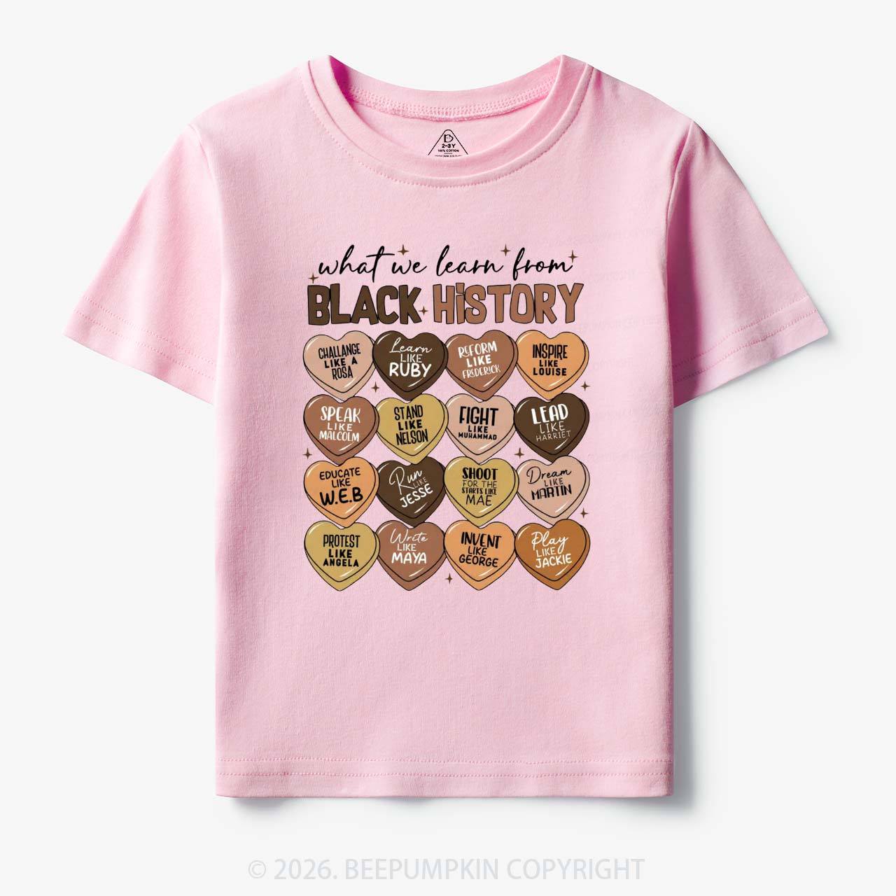 What We Learn From Black History Month Toddler&Kid's Tees Beepumpkin