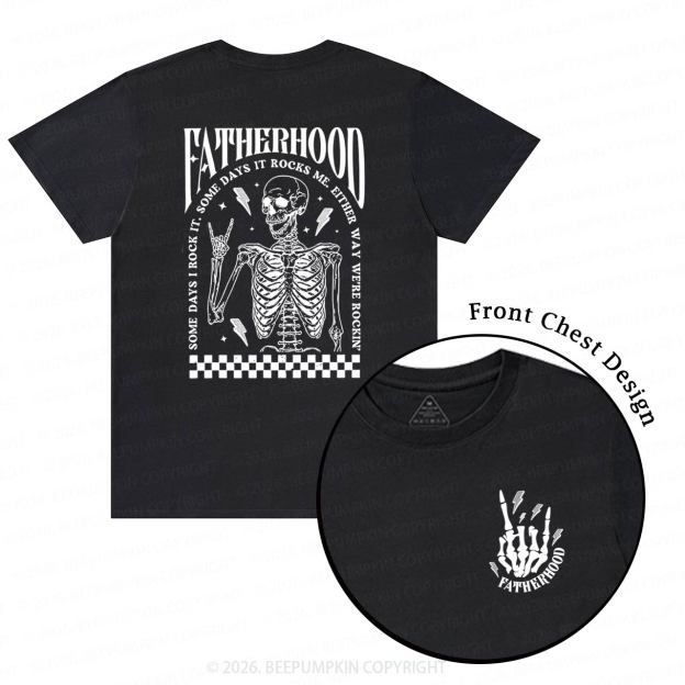 Fatherhood Funny Skeleton Retro T-Shirts