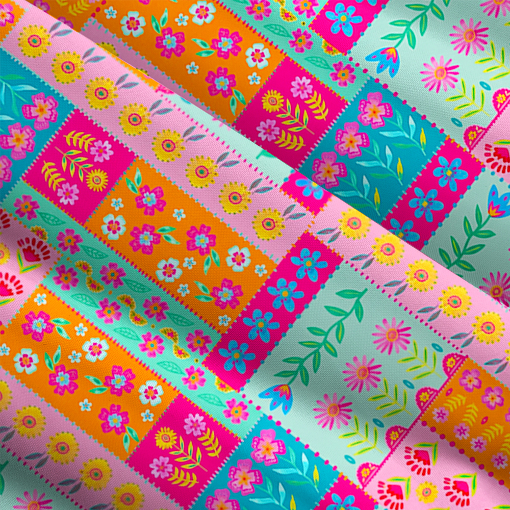 Colorful Patchwork Boho All-Over Print Women’s Voile Cami Dress