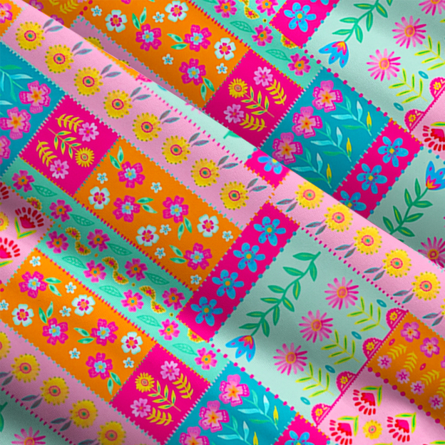 Colorful Patchwork Boho All-Over Print Women’s Voile Cami Dress