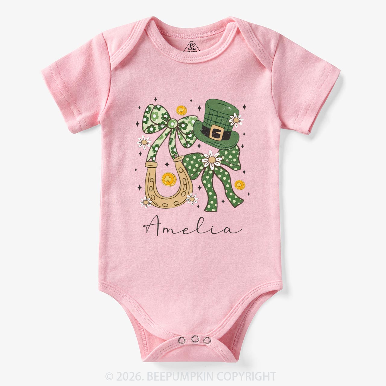 Floral Shamrock St Patrick’s Day Bodysuit
