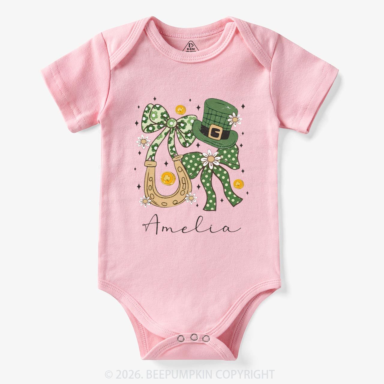 Floral Shamrock St Patrick’s Day Bodysuit