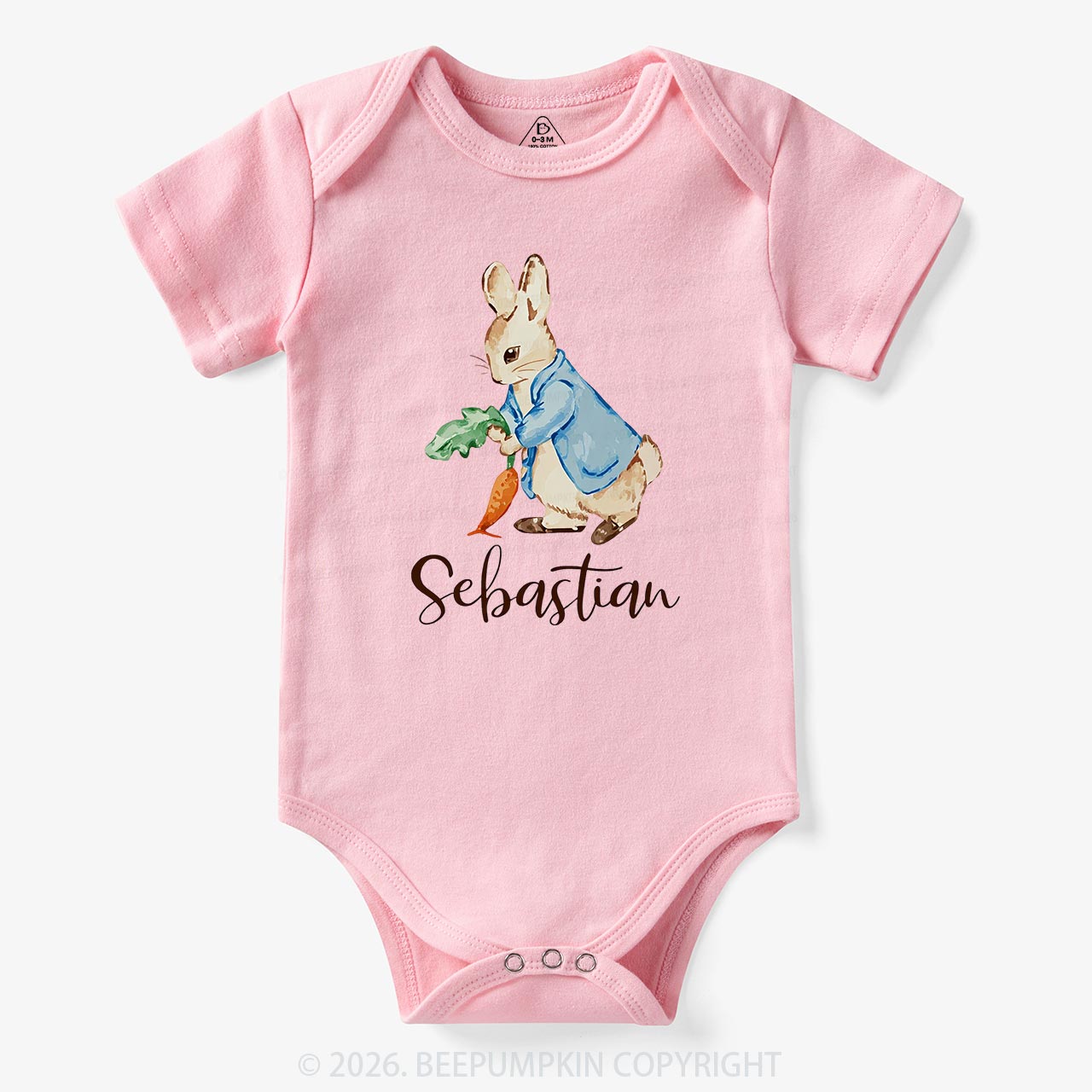 Personalized Little Bunny & Carrot Club Baby Bodysuit