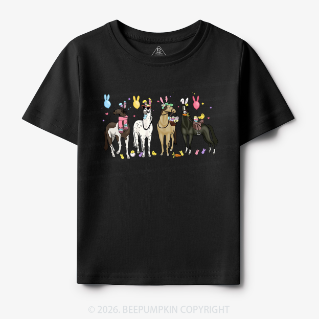 Funny Horse Easte Toddler&Kid's Tees