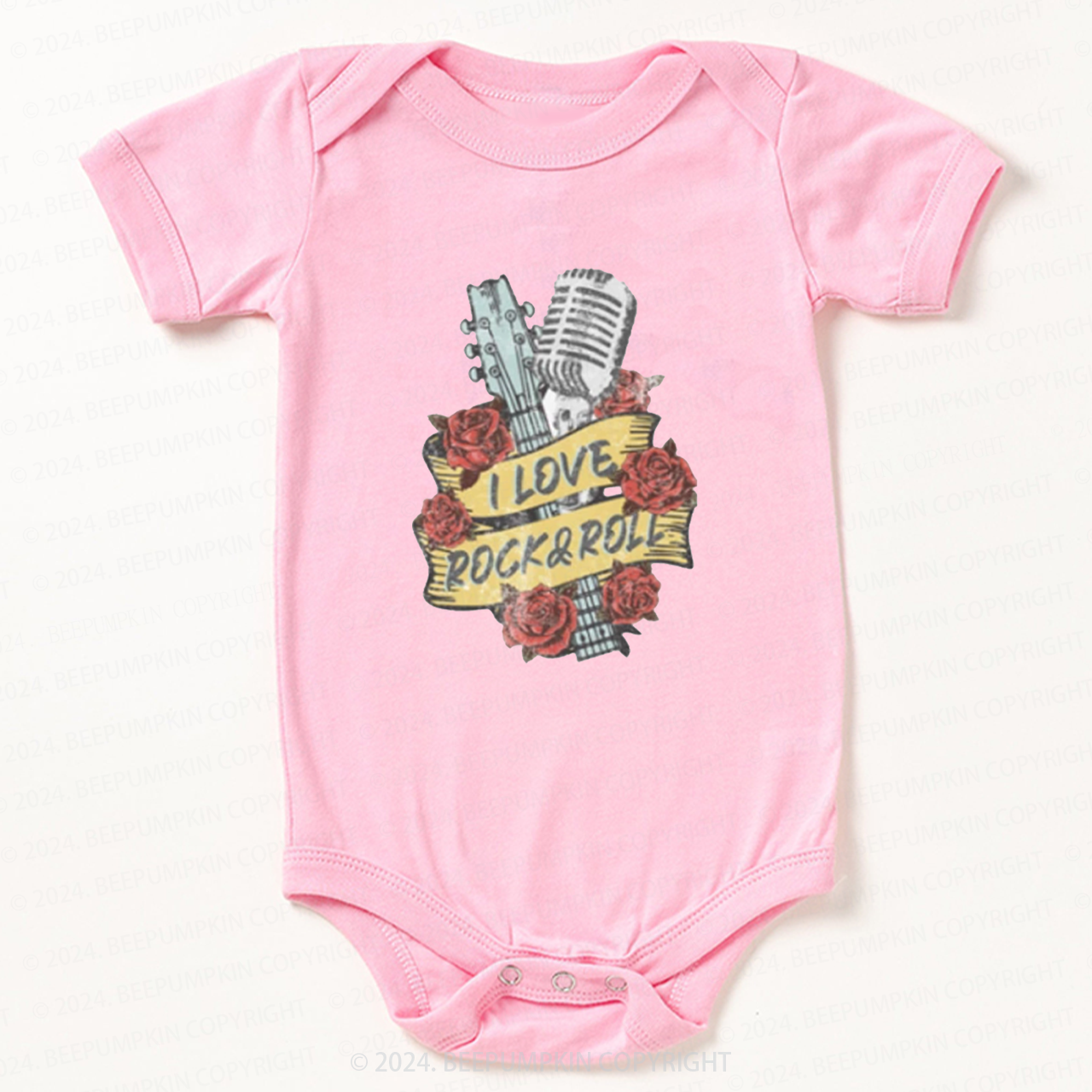 I Love Rock n Roll Bodysuit For Baby 8