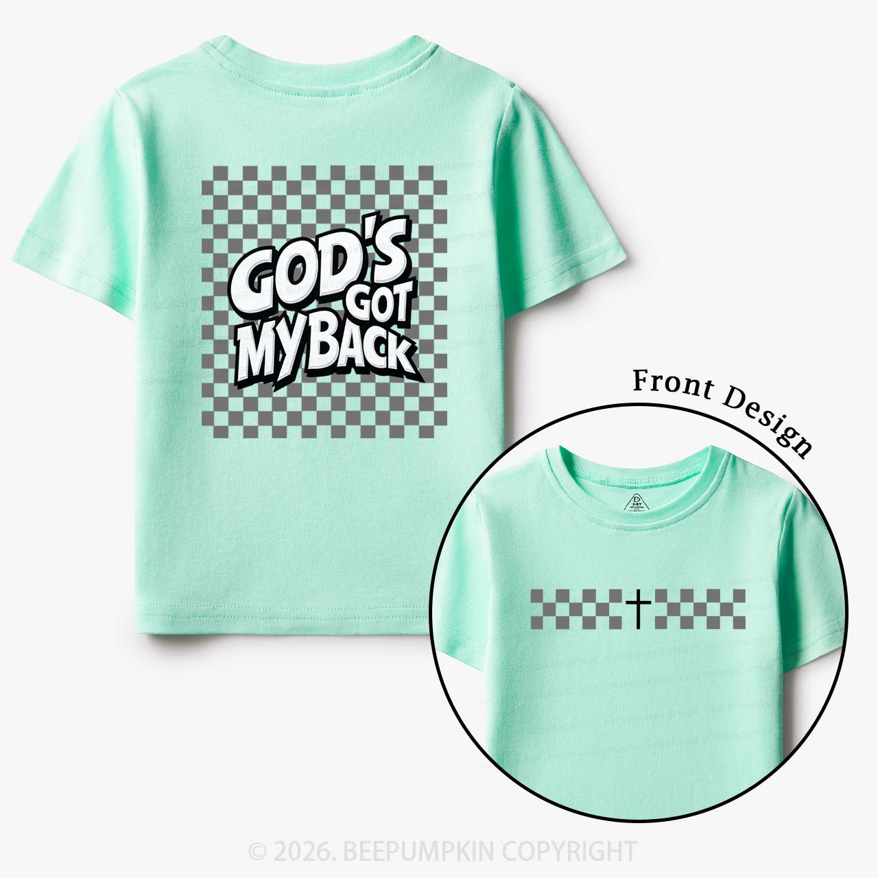 God's Got My Back Christian Toddler&Kid's Tees