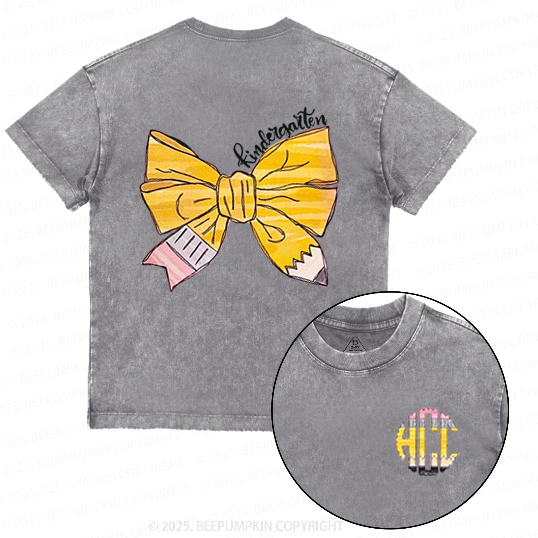 Personalization Girl's Coquette Toddler&Kids Washed Tees