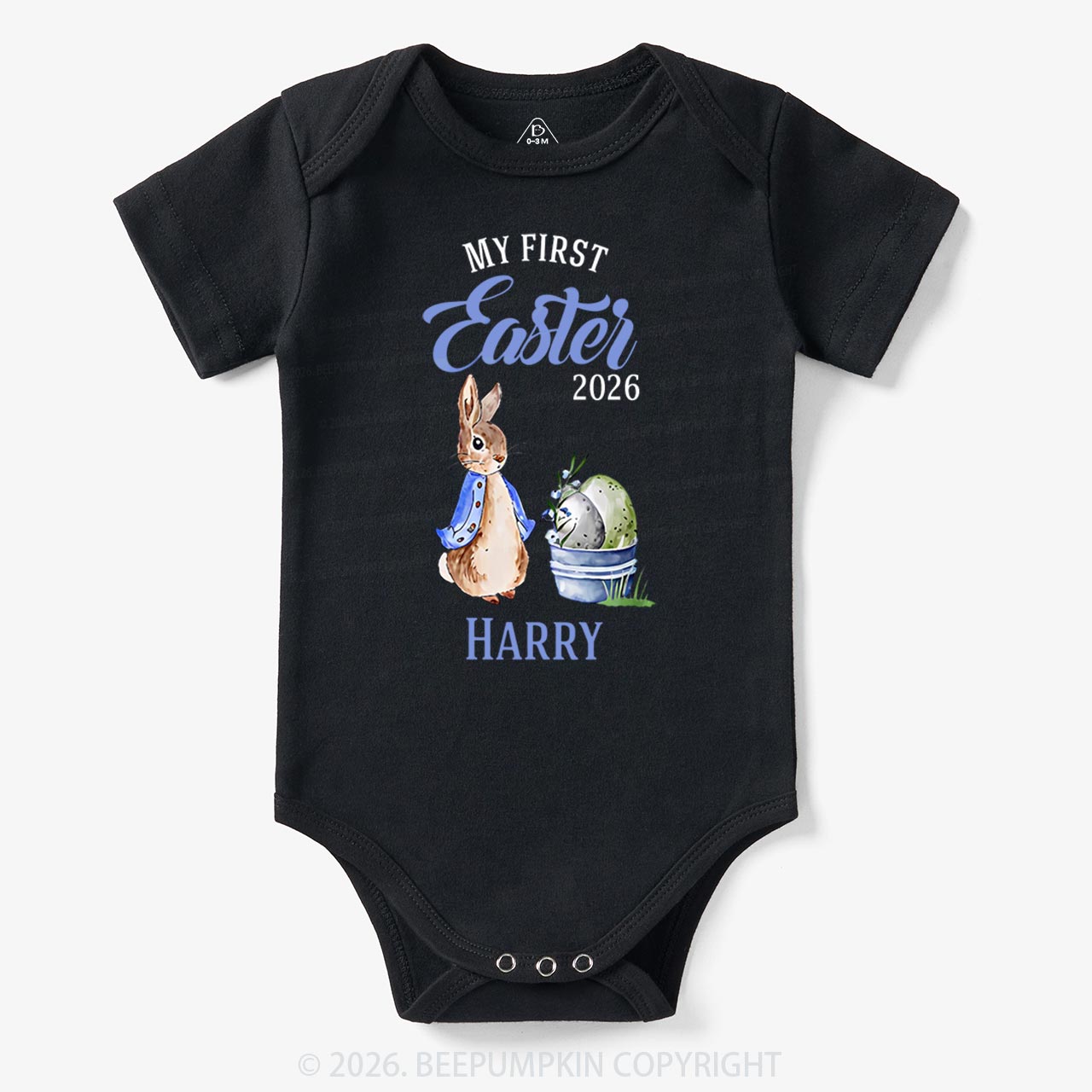 Personalized Little Bunny’s First Easter Baby Bodysuit