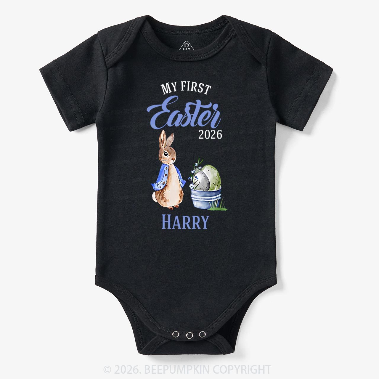 Personalized Little Bunny’s First Easter Baby Bodysuit