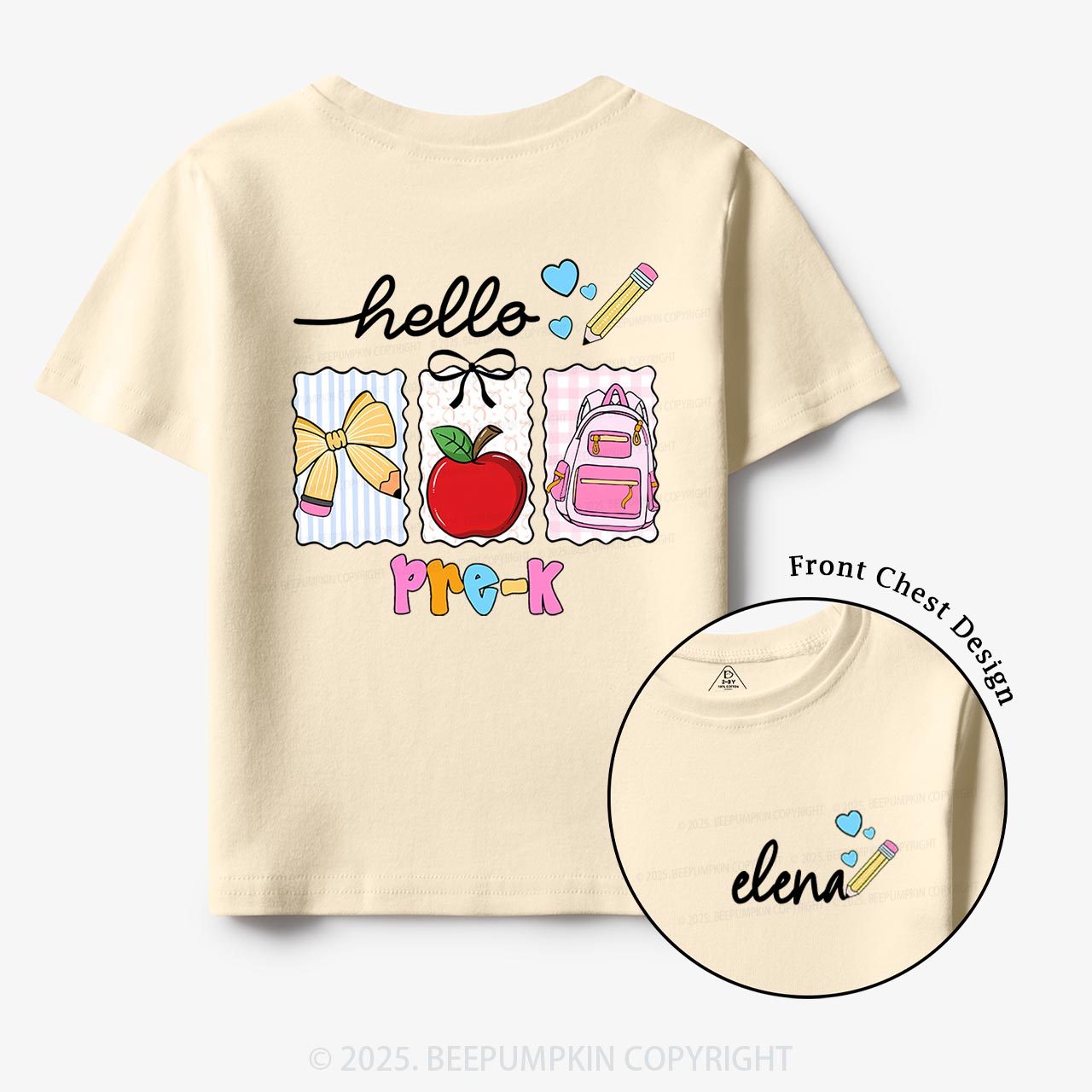 Personalized Back To School Gift Package Toddler&Kid's Tees Beepumpkin