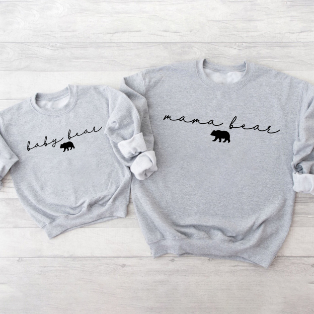 Personalized Matching Bear Family Sweatshirts
