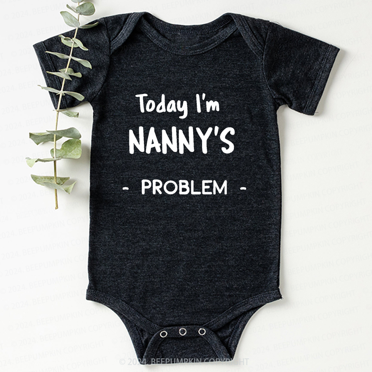 Personalized Today I'm Problem' Baby Bodysuit 7