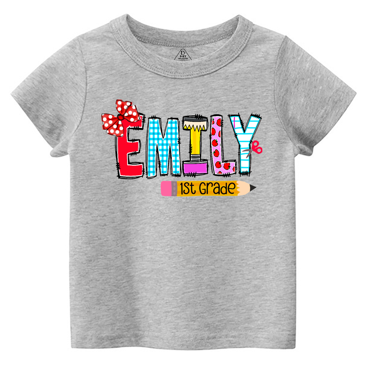 Personalized Name First Day Of School Toddler&Kid's Tees Beepumpkin 