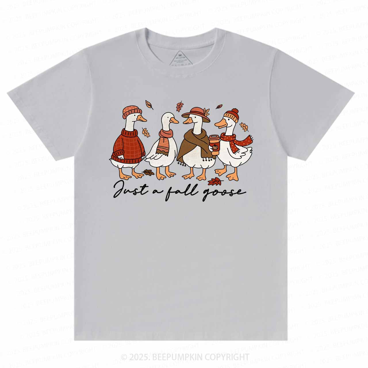 Funny Cozy Goose Fall T-Shirts Beepumpkin 