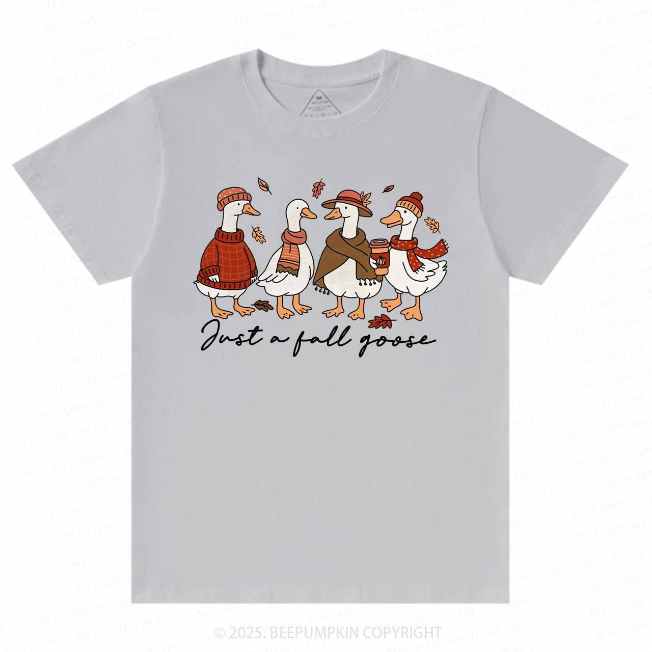 Funny Cozy Goose Fall T-Shirts Beepumpkin 