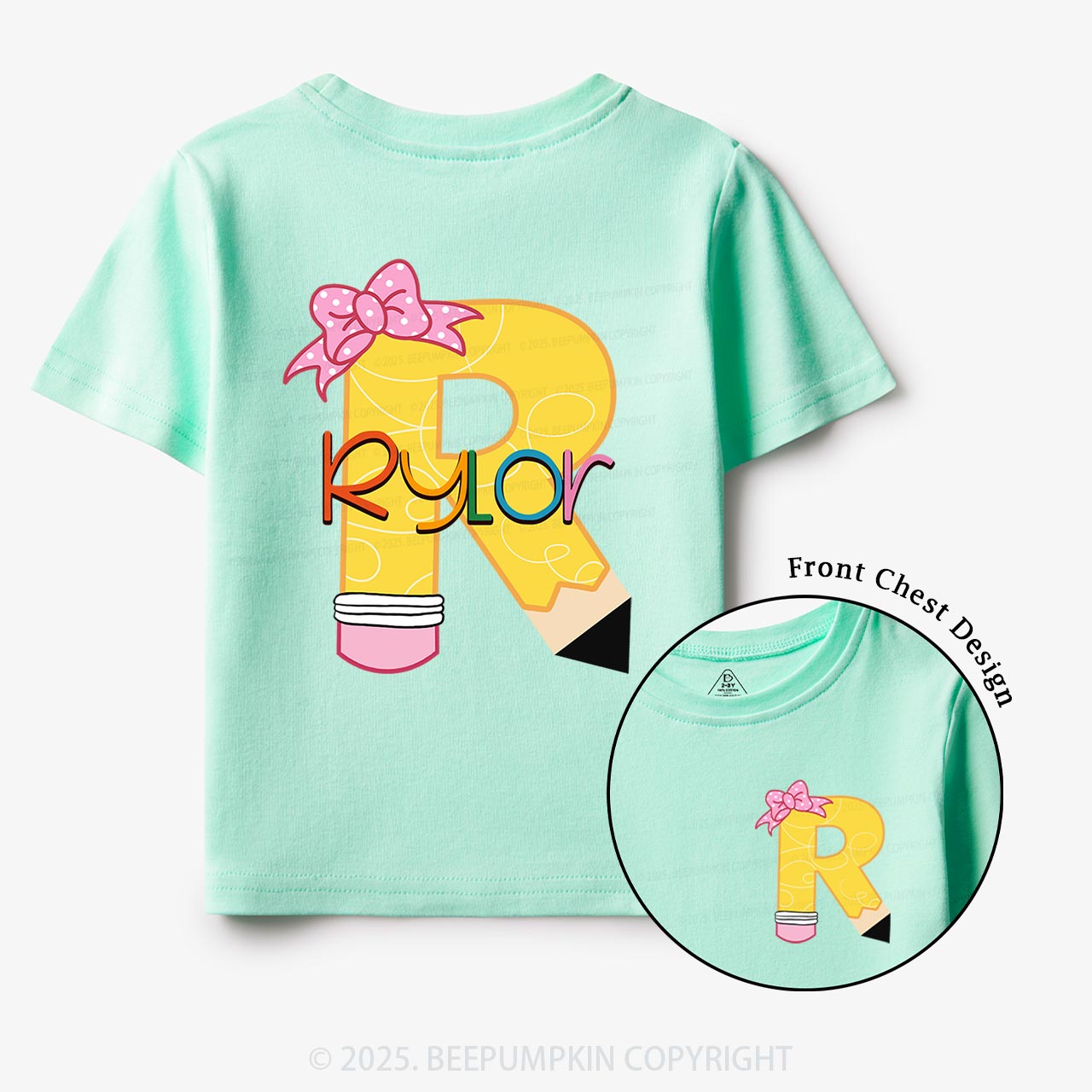 Personalized Pencil Perfect Name Toddler&Kid's Tees Beepumpkin